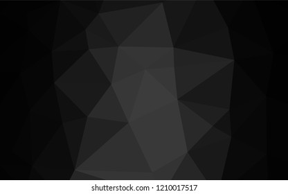 Dark Silver, Gray vector low poly texture. Triangular geometric sample with gradient.  Brand new style for your business design.