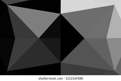 Dark Silver, Gray vector low poly texture. Shining illustration, which consist of triangles. Triangular pattern for your business design.