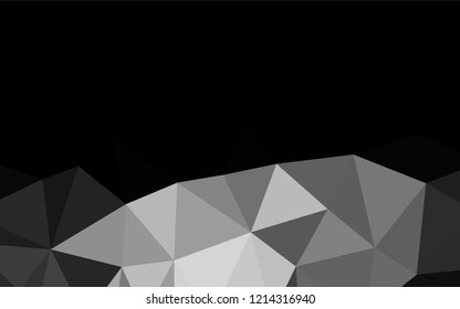 Dark Silver, Gray vector low poly texture. Glitter abstract illustration with an elegant design. Triangular pattern for your business design.