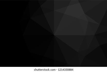 Dark Silver, Gray vector low poly cover. Colorful illustration in abstract style with gradient. A completely new design for your business.