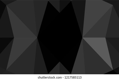 Dark Silver, Gray vector low poly layout. Creative geometric illustration in Origami style with gradient. A new texture for your design.