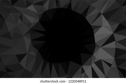 Dark Silver, Gray vector low poly layout. Geometric illustration in Origami style with gradient.  A new texture for your design.