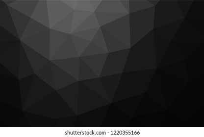 Dark Silver, Gray vector low poly texture. Triangular geometric sample with gradient.  The polygonal design can be used for your web site.