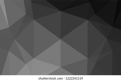 Dark Silver, Gray vector low poly cover. An elegant bright illustration with gradient. Triangular pattern for your business design.