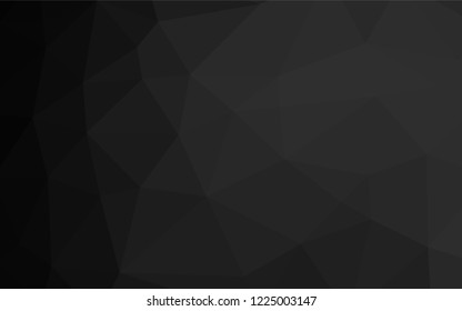 Dark Silver, Gray vector low poly cover. Modern geometrical abstract illustration with gradient. The best triangular design for your business.