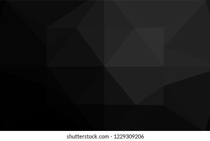 Dark Silver, Gray vector low poly cover. A completely new color illustration in a vague style. The template can be used as a background for cell phones.