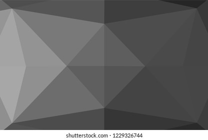 Dark Silver, Gray vector low poly cover. Colorful illustration in abstract style with gradient. The polygonal design can be used for your web site.