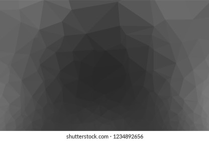 Dark Silver, Gray vector low poly layout. Creative illustration in halftone style with gradient. A new texture for your design.