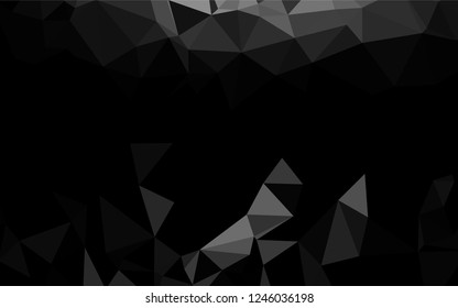Dark Silver, Gray vector low poly texture. A completely new color illustration in a vague style. A completely new template for your business design.