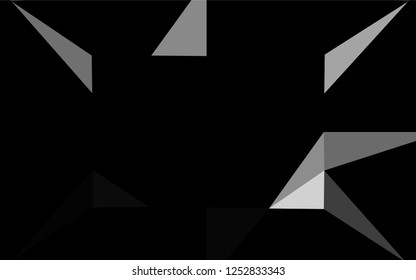 Dark Silver, Gray vector low poly layout. Geometric illustration in Origami style with gradient.  A new texture for your design.