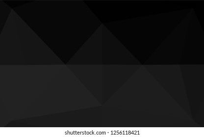 Dark Silver, Gray vector low poly texture. Shining illustration, which consist of triangles. The textured pattern can be used for background.