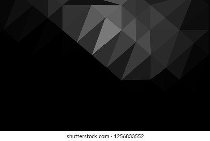 Dark Silver, Gray vector low poly texture. Shining illustration, which consist of triangles. Polygonal design for your web site.