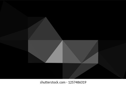 Dark Silver, Gray vector low poly texture. Brand new colored illustration in blurry style with gradient. The completely new template can be used for your brand book.