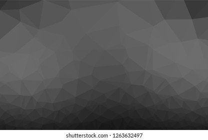 Dark Silver, Gray vector low poly layout. Creative geometric illustration in Origami style with gradient. A new texture for your design.