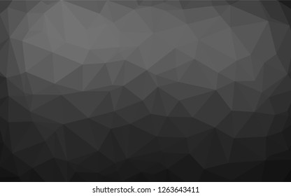 Dark Silver, Gray vector low poly layout. Shining illustration, which consist of triangles. A new texture for your design.