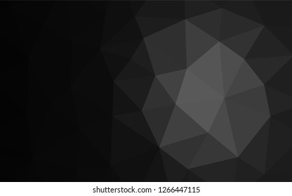 Dark Silver, Gray vector low poly texture. Shining colored illustration in a Brand new style. The best triangular design for your business.