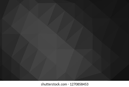 Dark Silver, Gray vector low poly cover. Glitter abstract illustration with an elegant design. Textured pattern for background.