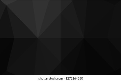 Dark Silver, Gray vector low poly cover. Brand new colored illustration in blurry style with gradient. The best triangular design for your business.