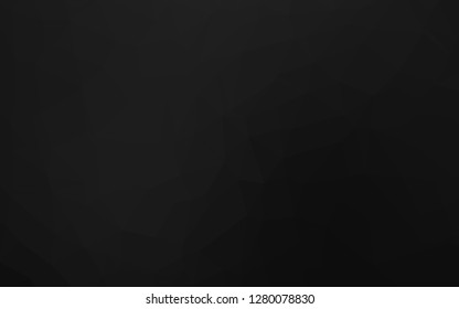 Dark Silver, Gray vector low poly cover. Shining illustration, which consist of triangles. Textured pattern for background.