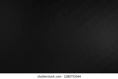 Dark Silver, Gray vector low poly cover. Creative illustration in halftone style with gradient. Template for a cell phone background.