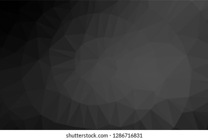 Dark Silver, Gray vector low poly layout. Shining illustration, which consist of triangles. The elegant pattern can be used as part of a brand book.