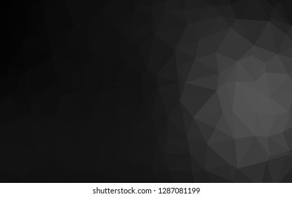 Dark Silver, Gray vector low poly cover. Modern geometrical abstract illustration with gradient. Template for a cell phone background.