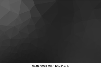 Dark Silver, Gray vector low poly cover. Shining illustration, which consist of triangles. A completely new template for your business design.