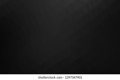 Dark Silver, Gray vector low poly texture. Glitter abstract illustration with an elegant design. Polygonal design for your web site.