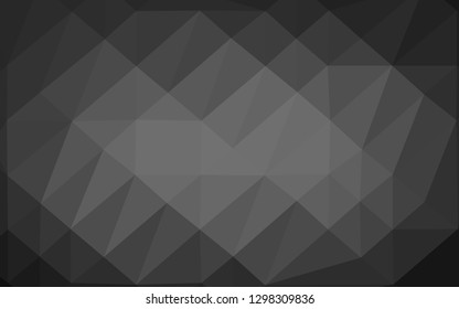 Dark Silver, Gray vector low poly texture. Creative illustration in halftone style with gradient. Brand new design for your business.