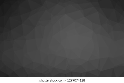 Dark Silver, Gray vector low poly texture. Shining illustration, which consist of triangles. Template for your brand book.