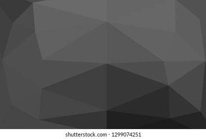 Dark Silver, Gray vector low poly cover. Brand new colorful illustration in with gradient. Brand new design for your business.