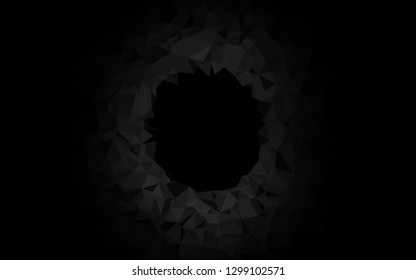 Dark Silver, Gray vector low poly cover. Colorful illustration in Origami style with gradient.  The best triangular design for your business.