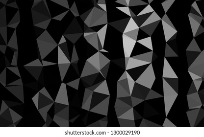 Dark Silver, Gray vector low poly texture. Colorful abstract illustration with gradient. New texture for your design.