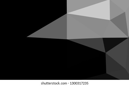 Dark Silver, Gray vector low poly texture. A vague abstract illustration with gradient. Textured pattern for background.