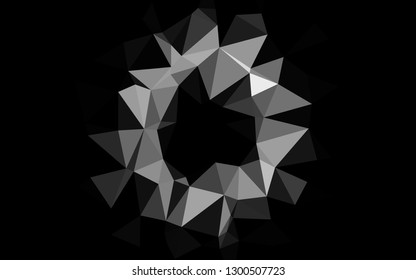 Dark Silver, Gray vector low poly cover. A vague abstract illustration with gradient. The best triangular design for your business.