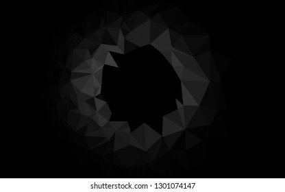 Dark Silver, Gray vector low poly layout. Colorful abstract illustration with gradient. Polygonal design for your web site.