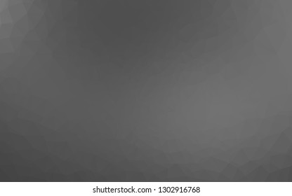 Dark Silver, Gray vector low poly texture. Modern geometrical abstract illustration with gradient. Triangular pattern for your business design.