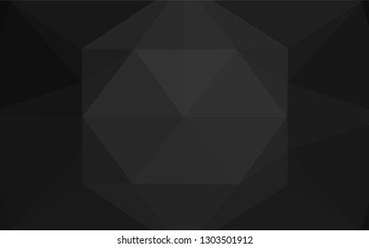 Dark Silver, Gray vector low poly texture. Shining illustration, which consist of triangles. A completely new design for your business.