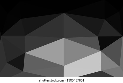 Dark Silver, Gray vector low poly layout. Shining colored illustration in a Brand new style. Polygonal design for your web site.