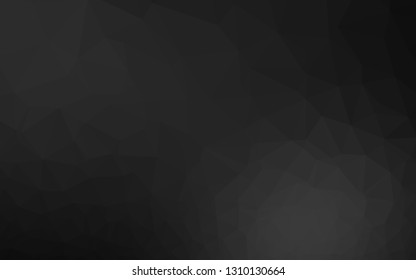 Dark Silver, Gray vector low poly cover. Colorful illustration in Origami style with gradient.  The best triangular design for your business.