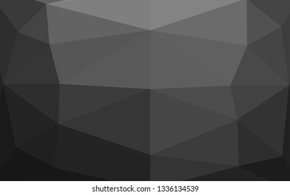 Dark Silver, Gray vector low poly texture. Shining illustration, which consist of triangles. Brand new design for your business.