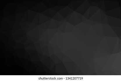 Dark Silver, Gray vector low poly texture. Shining illustration, which consist of triangles. Completely new template for your business design.
