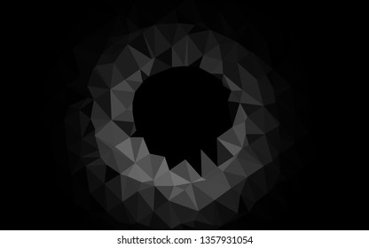 Dark Silver, Gray vector low poly texture. An elegant bright illustration with gradient. Brand new design for your business.