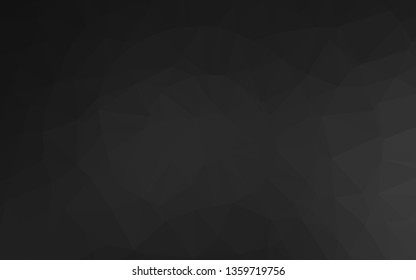 Dark Silver, Gray vector low poly texture. Colorful illustration in Origami style with gradient.  Template for a cell phone background.