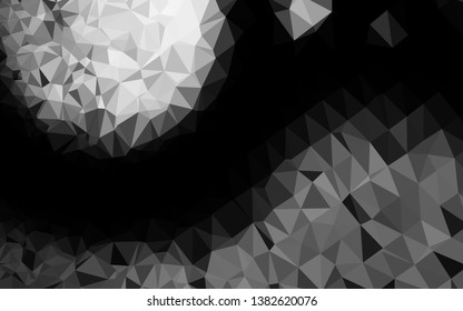 Dark Silver, Gray vector low poly layout. Colorful illustration in Origami style with gradient.  Elegant pattern for a brand book.