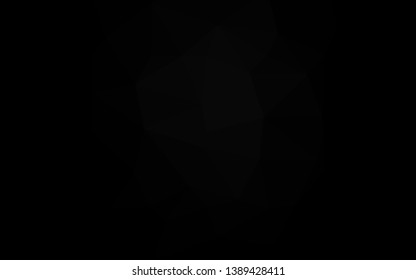 Dark Silver, Gray vector low poly cover. Shining illustration, which consist of triangles. Brand new design for your business.