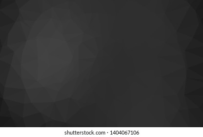 Dark Silver, Gray vector low poly layout. A sample with polygonal shapes. Template for a cell phone background.