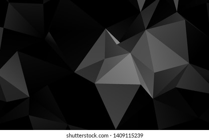 Dark Silver, Gray vector low poly cover. Brand new colorful illustration in with gradient. New texture for your design.