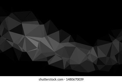 Dark Silver, Gray vector low poly texture. A sample with polygonal shapes. Polygonal design for your web site.