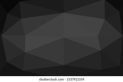 Dark Silver, Gray vector low poly cover. Geometric illustration in Origami style with gradient. Textured pattern for background.